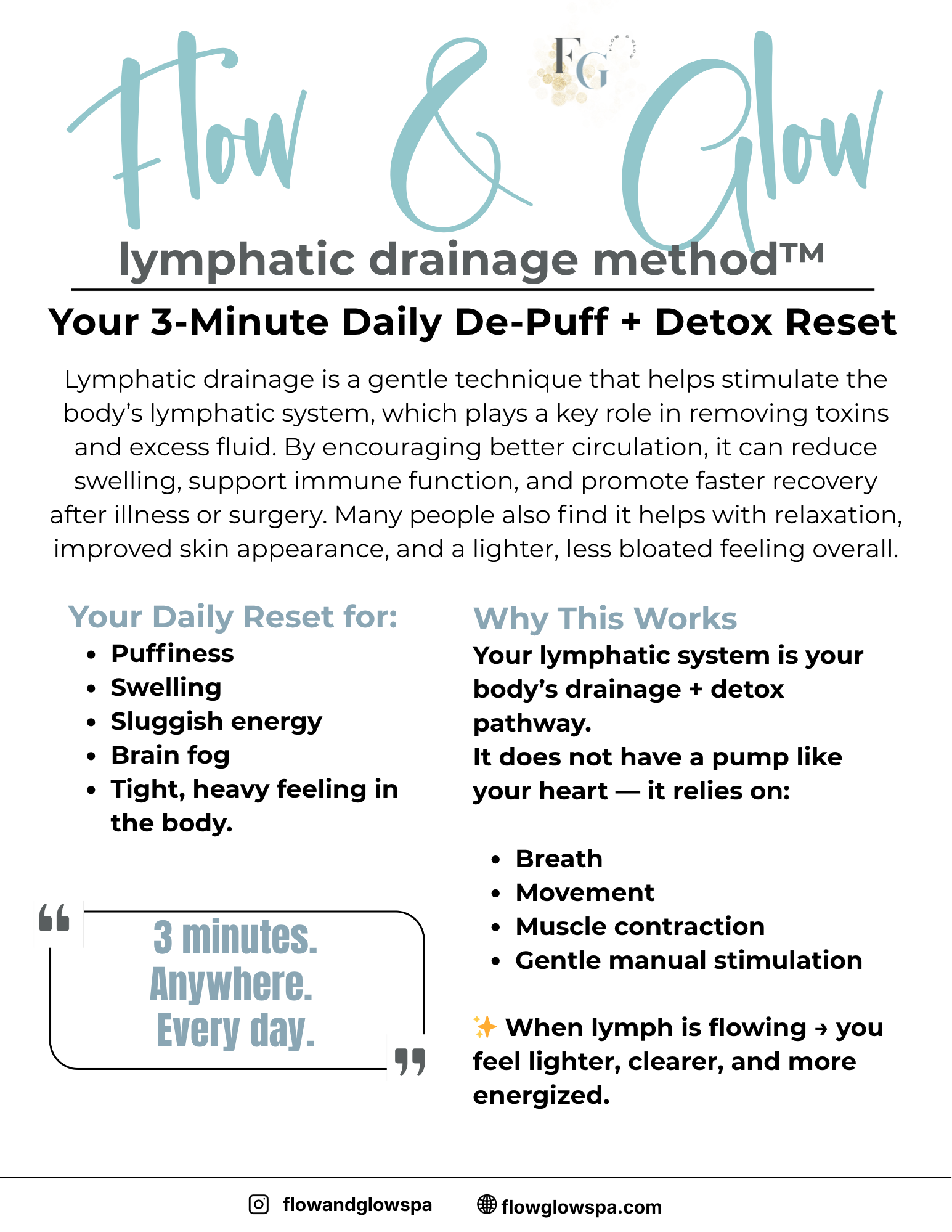 Free Download: Flow & Glow 3-Minute Lymphatic Drainage Method